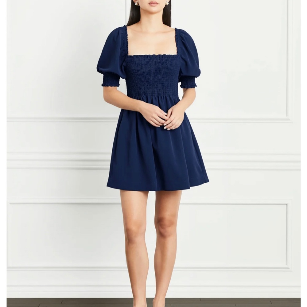 Nap Dress Athena Navy Linen Size S Worn Once